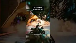 A sick motorcycle stunt in Cyberpunk 2077!