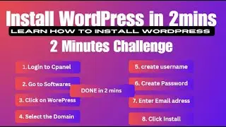 How to install WordPress in 2 minutes | Install WordPress in CPanel