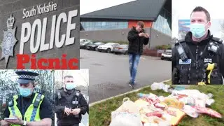 Giving the POLICE Sausages at our 