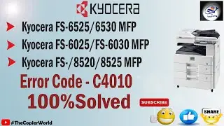 HOW TO SOLVE KYOCERA ERROR CODE 4010 || KYOCERA FS-6525 ERROR CODE- 4010 || KYOCERA  ERROR-C4010