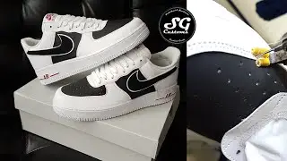How to customize Nike Air Force 1 shoes sewn with leather or fabric custom sneakers