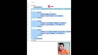 How to use fieldset and legend tag in html #shorts #fieldset #html