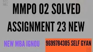 ignou mmpo 02  solved assignment 2022-23  pdf