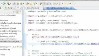 5/5 How to apply validation to XText DSL content