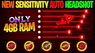 ( 4GB RAM ) SENSITIVITY SETTING 🔥|| FREE FIRE AUTO HEADSHOT SENSITIVITY SETTINGS AFTER UPDATE