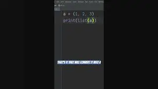 Python code for converting tuple to list 