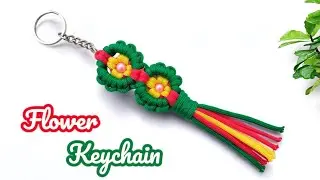 DIY Macrame Flower Keychain Tutorial | Llavero de flor de Macramé