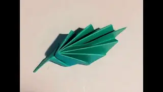 easy paper craft - origami foglia - foglia di carta - how to make a leaf of paper