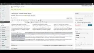 Using visual editor to create columns layout