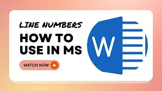 How to Insert Line Numbers in MS Word