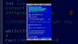 C PROGRAMMING - To draw stars in the night sky using C Graphics 