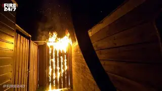 DUTCH FIREFIGHTERS - FENCE ON FIRE