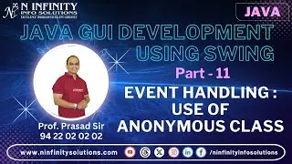 JAVA GUI Development | Part 11 | Event Handling | Use of Anonymous Class | Java Project Development