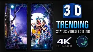3D Trending Behind Object Status Video Editing || Alight Motion 4K Full Screen Status Moving Editing