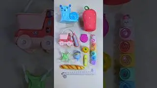 cut stationery items- pencil sharpener, strawberry bottle, makup box eraser, rc drone, #stationery