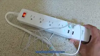 4 Outlet 4 USB Surge Protector Strip - Volamity