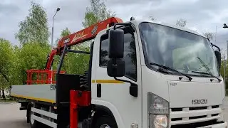 Осмотр манипулятора-автовышки на базе автомобиля Isuzu NPR 75.