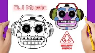 How To Draw DJ Music Man | How To Draw Five Nights at Freddy's Security Breach