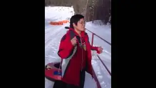 Dancing in the snow!