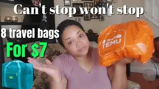 8 TRAVEL BAGS FOR ONLY $7 | Temu haul | perfect for summer vacations 