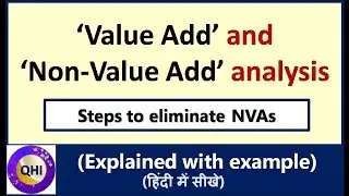 ‘Value Add and Non-Value Add’ analysis. Process of MUDA elimination(हिंदी में सीखे) |