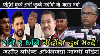 रबि र छबि निर्दाेस हुन भन्दै  गर्जीए अधिवक्ता ।Prof. Dr. Gandhi Pandit