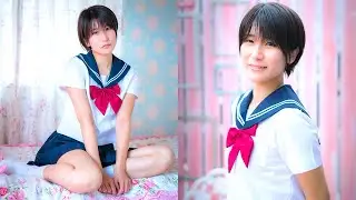 Kurusu Usako Interview | A Japanese gravure idol shooting @ Cube Studio