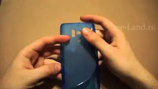 Синий силиконовый чехол для Huawei Honor 3