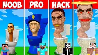 NOOB vs PRO vs HACKER vs GOD: SKIBIDI TOILET BUILD CHALLENGE in Minecraft ! Villagers Built Toilet