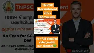 TNPSC Recruitment 2022|@infinitejobvacancy3816