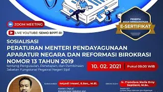 Sosialisasi PermenPANRB No. 13 Tahun 2019