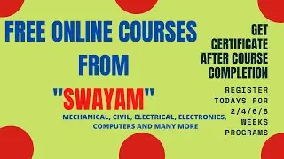 FREE ONLINE COURSES -SWAYAM-NPTEL