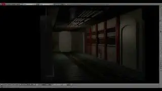 Blender Game engine hallway scene