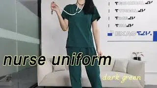 #nurse #scrub #uniform  Dark green nurse uniform display，Style, logo can be customized