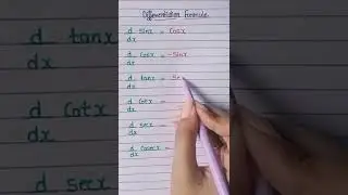 Differentiation formula of Trigonometic functions 
