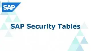 SAP Security Tables | SAP SECURITY