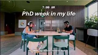 Week in the life of a medical PhD student | 7am mornings, daily routine