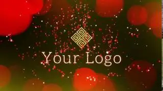 Red Glitter Logo Video Intro Animation