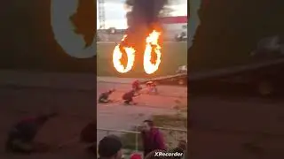 прыжок в обычные и в горящие кольца ( Шоу каскадёров Новочебоксарск 2024)