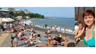 Крым. Алушта. Что творится на пляже. 4 июня 2023г.