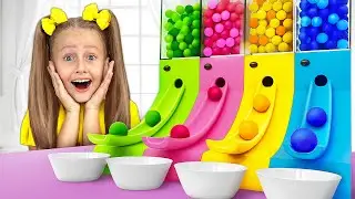 Dana and story about mystery with Gumball Machine Toy