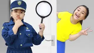 Suri Pretend Play Dress Up as Police Officer To Look For Missing Annie