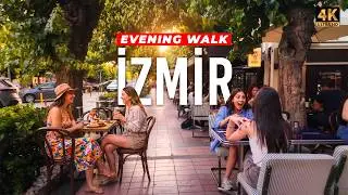 İZMİR 🇹🇷 Evening Walk in Alsancak: Vibrant Streets & Kordon Sunset (4K 50FPS)