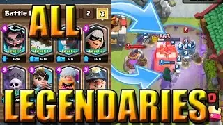 ALL LEGENDARY DECK WITH BANDIT, GRAVEYARD, ELECTRO WIZARD AND MORE! | Clash Royale | Live Gameplay |