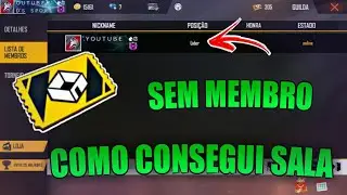 COMO GANHAR SALA PERSONALIZADA SEM TER MEMBROS NA GUILDA NO FREE FIRE