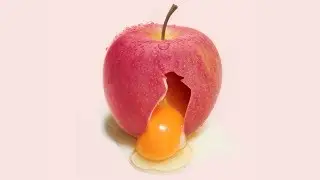 Apple and Egg Mix | Photoshop Tutorial