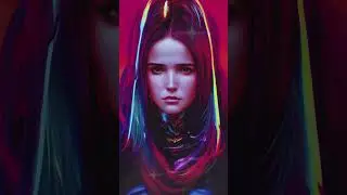Portrait of alien Midjourney AI. Prompt and music in the description