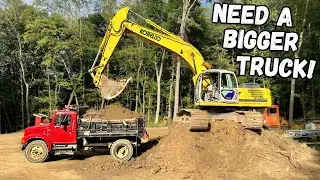 Moving a MOUNTAIN of Topsoil! | Building an equipment Yard!