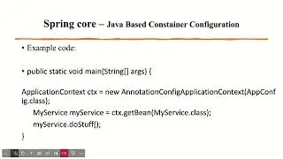 Spring Core IOC Part5 Java Based all