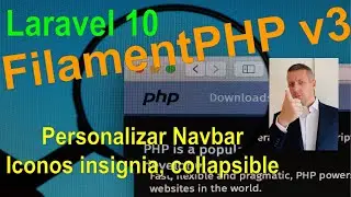 17- Personalizamos el navbar con  iconos insignia y collapsible - Filamentphp v3 Laravel v10